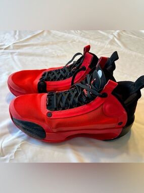 Nike Air Jordan 34 XXXIV Infrared 23 GS 7Y Red Black Basketball Shoes